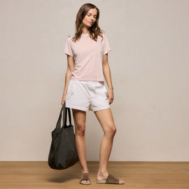 Cotton Cashmere Tee in Rose Quartz | James Perse Los Angeles