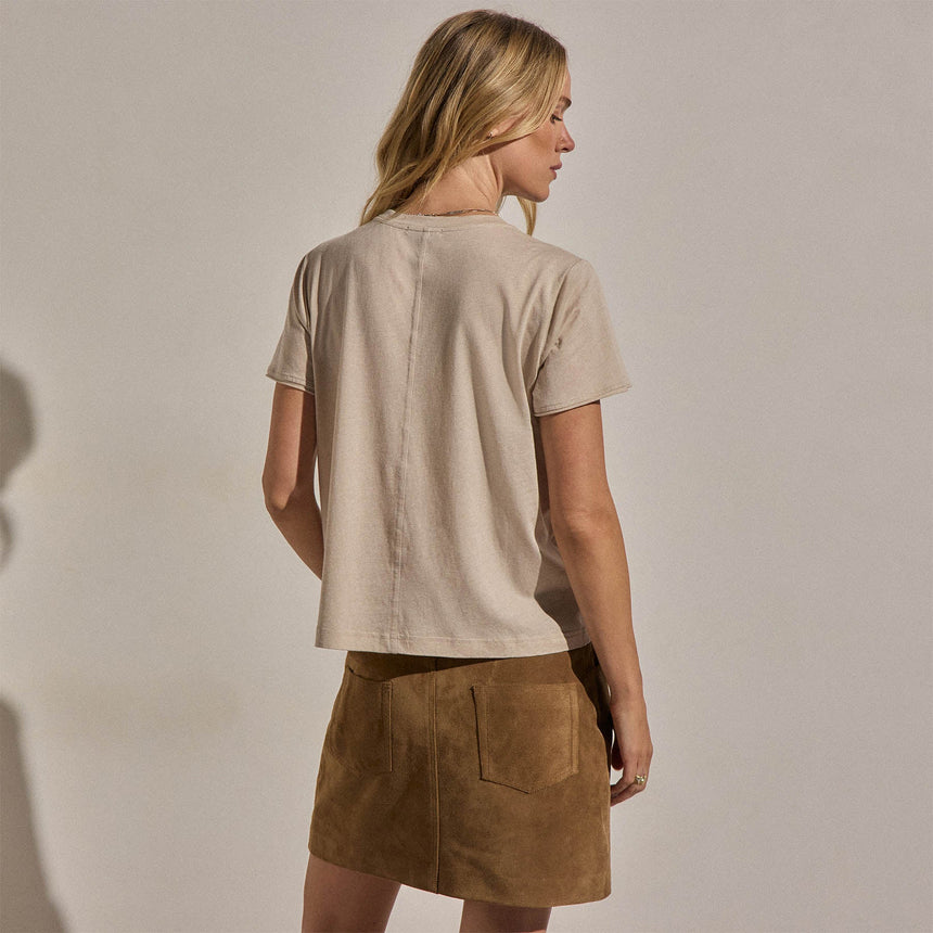 Cotton Cashmere Tee in Stone | James Perse Los Angeles