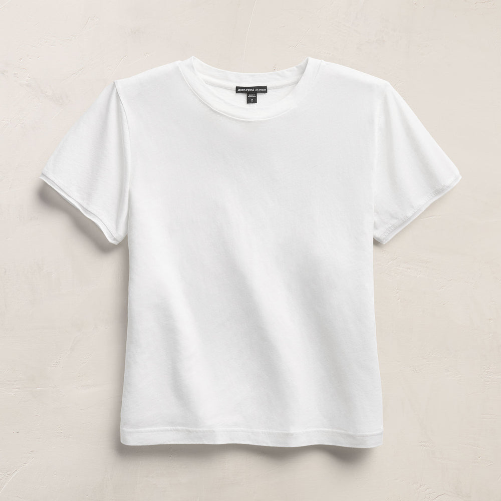 Cotton Cashmere Tee In Off White | James Perse Los Angeles