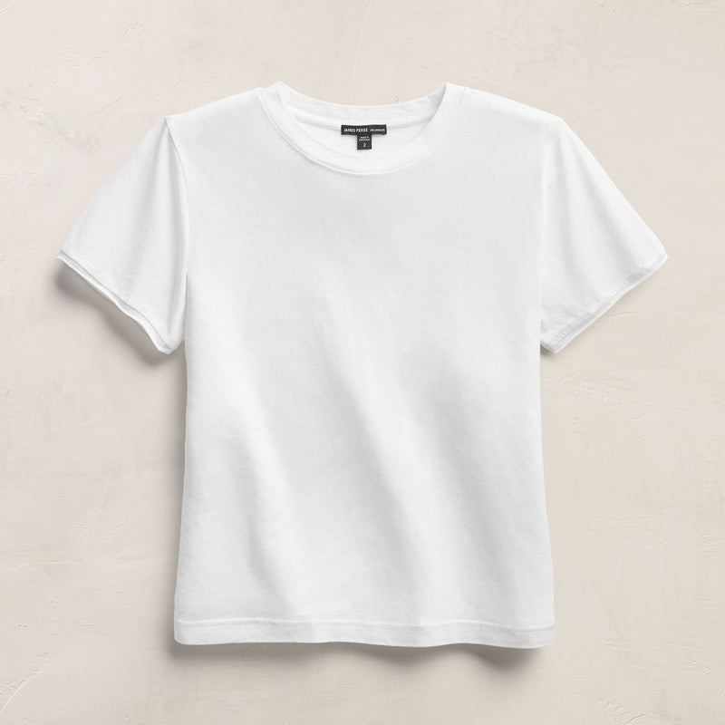 Cotton Cashmere Tee In Off White | James Perse Los Angeles