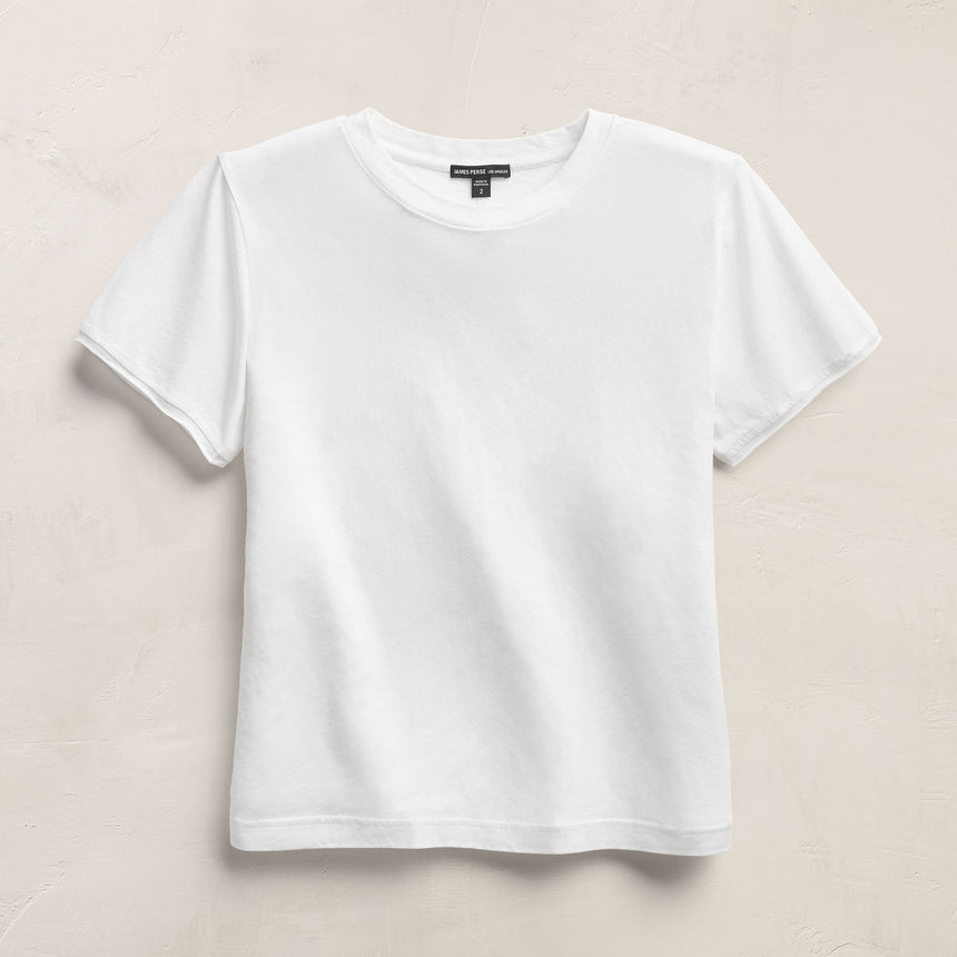 Cotton Cashmere Tee In Off White | James Perse Los Angeles