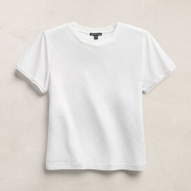 Cotton Cashmere Tee in White | James Perse Los Angeles