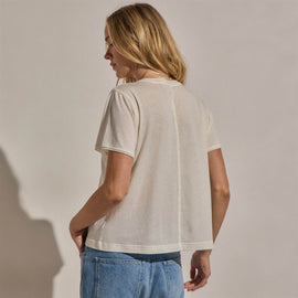 Cotton Cashmere Tee in White | James Perse Los Angeles