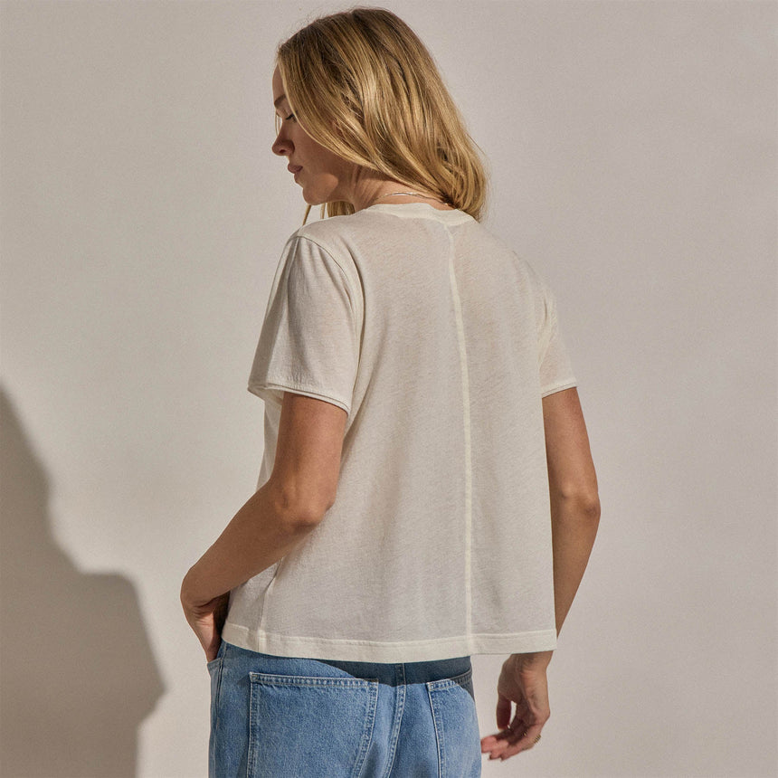 Cotton Cashmere Tee in White | James Perse Los Angeles