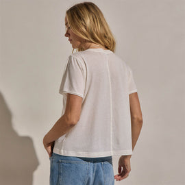 Cotton Cashmere Tee in White | James Perse Los Angeles