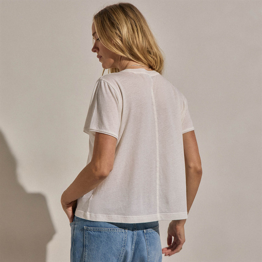 Cotton Cashmere Tee in White | James Perse Los Angeles
