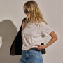 Cotton Cashmere Tee in White | James Perse Los Angeles