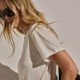 Cotton Cashmere Tee in White | James Perse Los Angeles