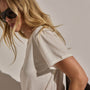 Cotton Cashmere Tee in White | James Perse Los Angeles