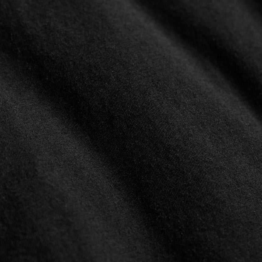 Cotton Cashmere High Neck Polo - Black