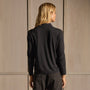 Extended Funnel Henley Top - Black | James Perse Los Angeles