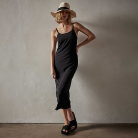 Matte Jersey Tank Dress in Black | James Perse Los Angeles