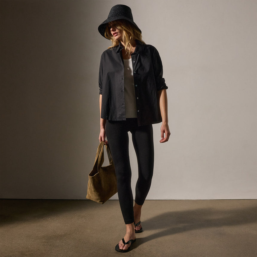 Stretch Jersey Long Legging - Black