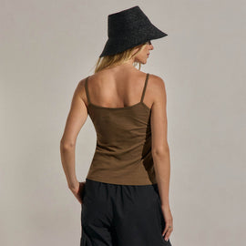 Wide Neck Tank Top in Cocoa | James Perse Los Angeles
