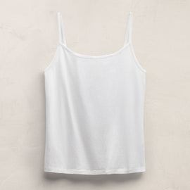 Wide Neck Tank Top in White | James Perse Los Angeles