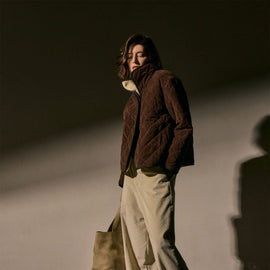 Sherpa Lined Jacket in Chestnut | James Perse Los Angeles