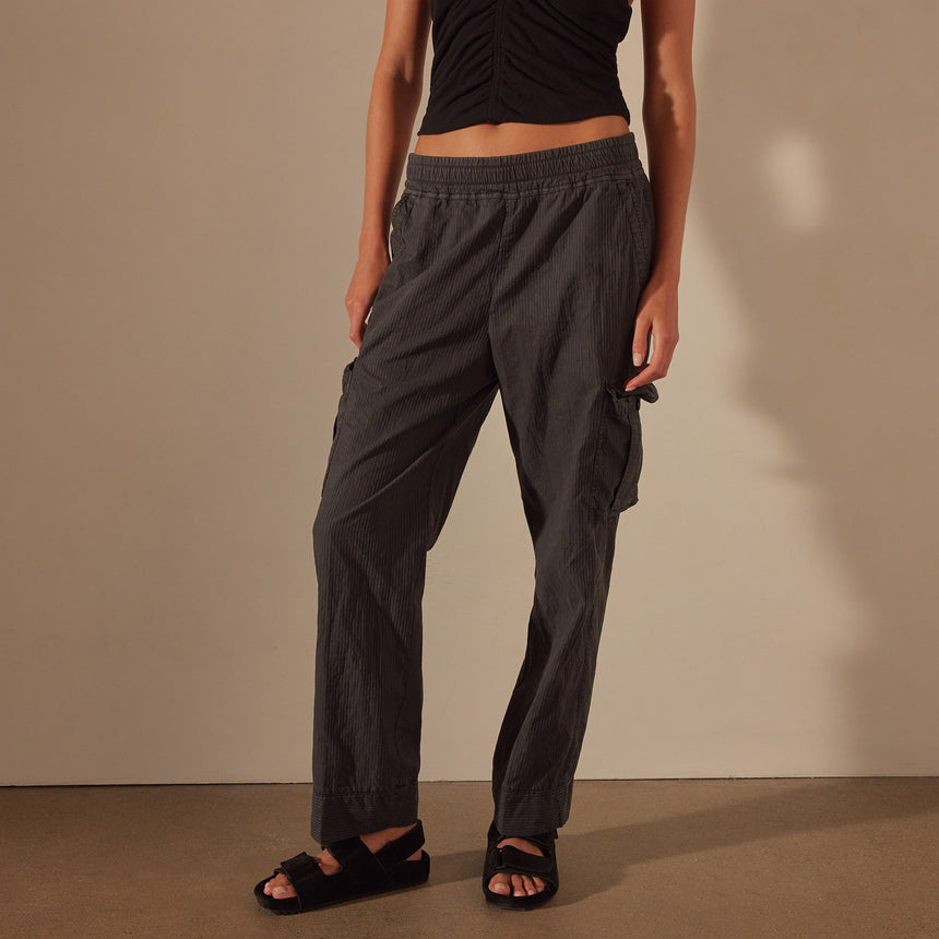 Seersucker Cargo Pant in Magma Pigment | James Perse Los Angeles