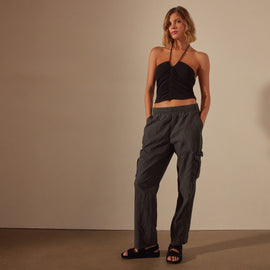 Seersucker Cargo Pant in Magma Pigment | James Perse Los Angeles