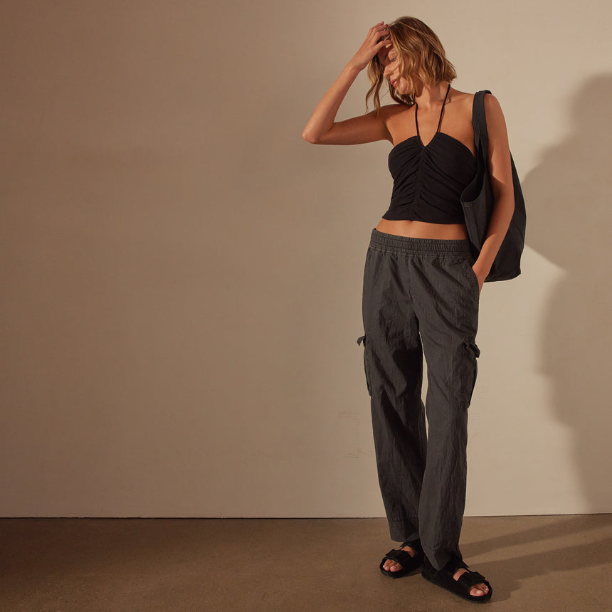 Seersucker Cargo Pant in Magma Pigment | James Perse Los Angeles