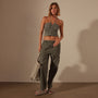 Seersucker Cargo Pant in Palm Pigment | James Perse Los Angeles