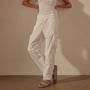 Seersucker Cargo Pant in White | James Perse Los Angeles