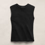 Cotton Cashmere Rib Tank in Black | James Perse Los Angeles