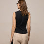 Cotton Cashmere Rib Tank in Black | James Perse Los Angeles