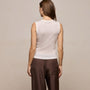 Cotton Cashmere Rib Tank in Off White | James Perse Los Angeles