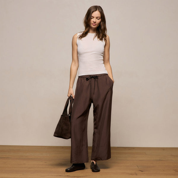 Cotton Cashmere Rib Tank in Off White | James Perse Los Angeles