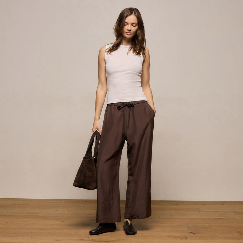 Cotton Cashmere Rib Tank in Off White | James Perse Los Angeles