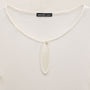 Cotton Cashmere Rib Keyhole Top in Off White | James Perse Los Angeles