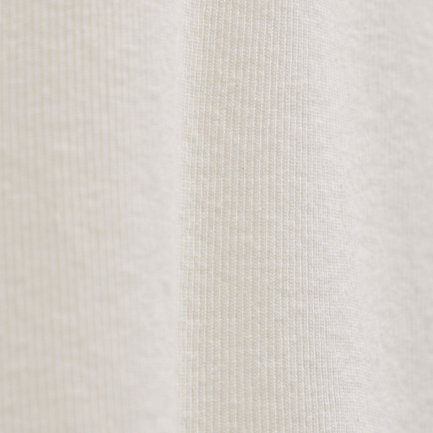 Cotton Cashmere Rib Keyhole Top in Off White | James Perse Los Angeles