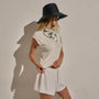 Cotton Cashmere Ribbed Raglan Tee in White | James Perse Los Angeles