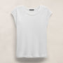 Cotton Cashmere Ribbed Raglan Tee in White | James Perse Los Angeles