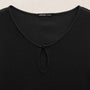 Cotton Cashmere Keyhole Tee in Black | James Perse Los Angeles