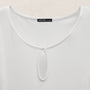 Cotton Cashmere Keyhole Tee in White | James Perse Los Angeles