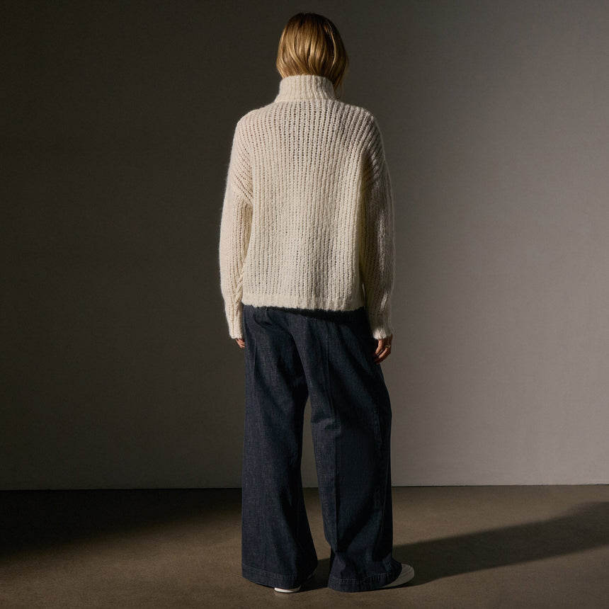 Cloud Knit Cardigan  in Snow | James Perse Los Angeles