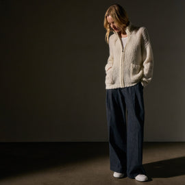 Cloud Knit Cardigan  in Snow | James Perse Los Angeles