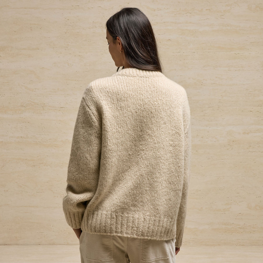 Chunky Knit Cardigan in Biscotti | James Perse Los Angeles