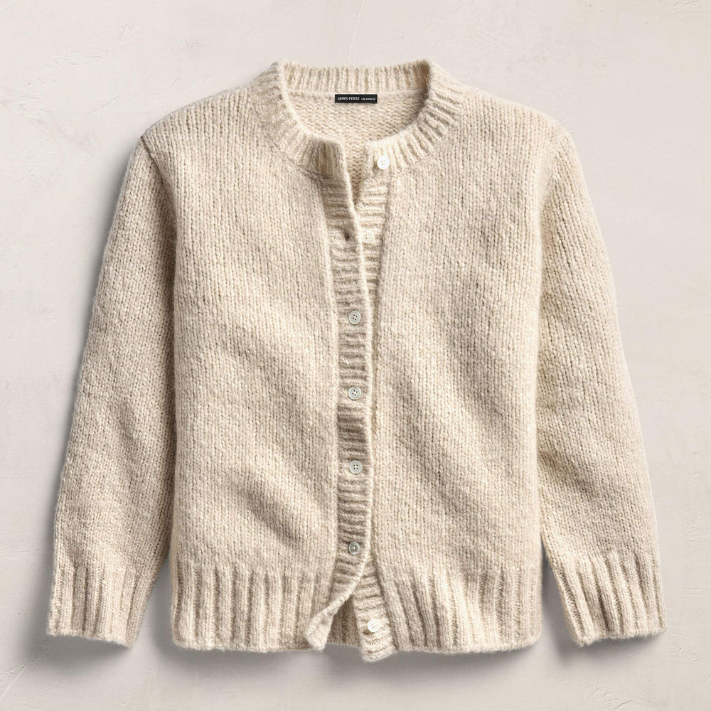 Chunky Knit Cardigan in Biscotti | James Perse Los Angeles