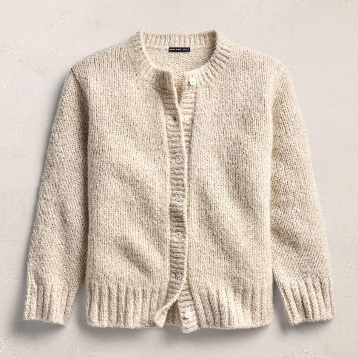 Chunky Knit Cardigan in Biscotti | James Perse Los Angeles