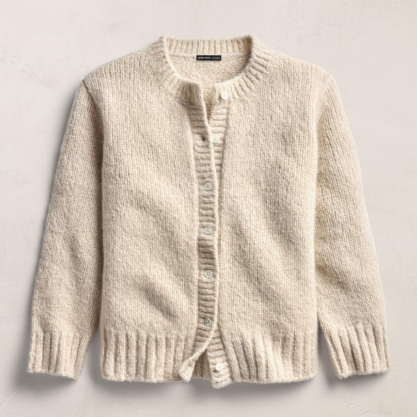 Chunky Knit Cardigan in Biscotti | James Perse Los Angeles