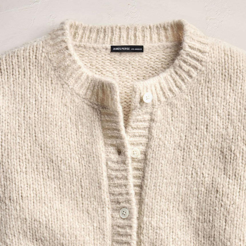Chunky Knit Cardigan in Biscotti | James Perse Los Angeles