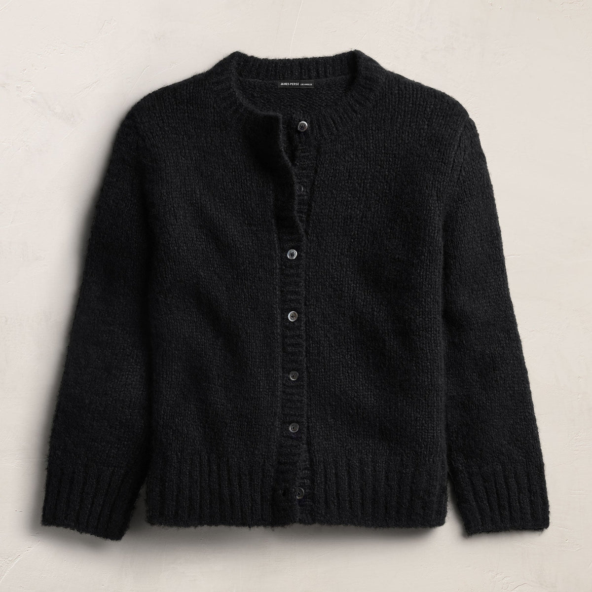 Chunky Knit Cardigan in Black | James Perse Los Angeles