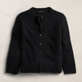 Chunky Knit Cardigan in Black | James Perse Los Angeles