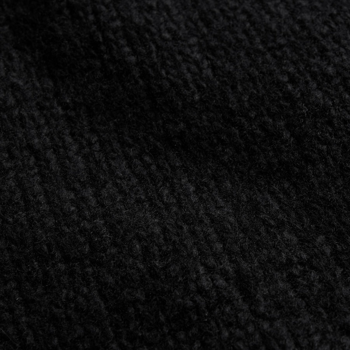 Cashmere Silk Chunky Knit Cardigan - Black