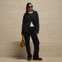 Cashmere Silk Chunky Knit Cardigan in Black | James Perse Los Angeles