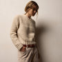 Chunky Knit Cashmere Silk Crew in Biscotti | James Perse Los Angeles