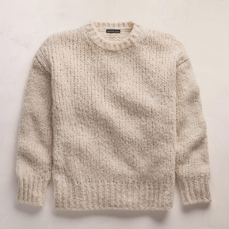 Cashmere Silk Crew Neck in Biscotti | James Perse Los Angeles FLAT