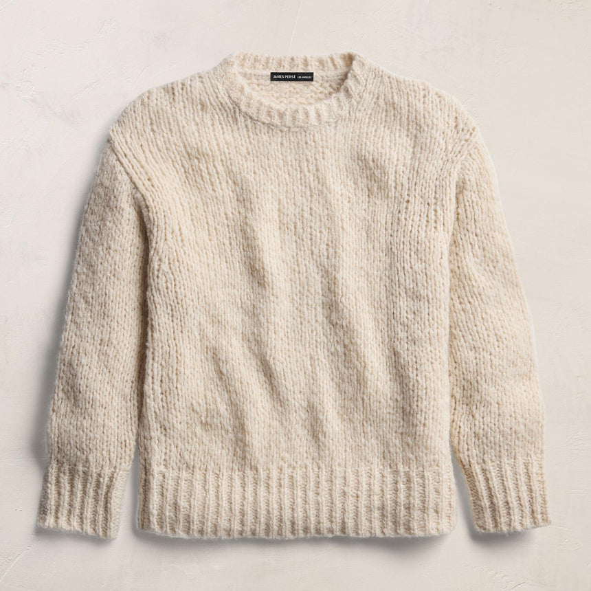 Cashmere Silk Crew Neck in Biscotti | James Perse Los Angeles FLAT